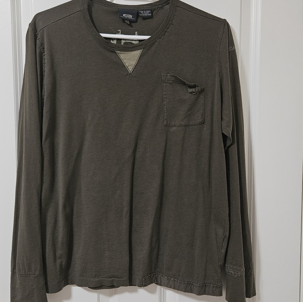 G-star raw men's Medium long sleeve green t shirt